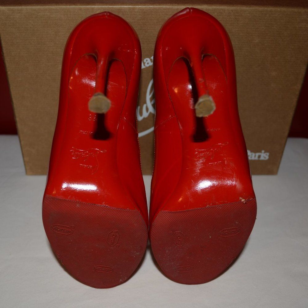 𝅺CHRISTIAN Louboutin Red Fifille 100 Patent Calf - Picture 14 of 16